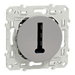SAT, TV Aluminum Color Female Socket, Flush Mount