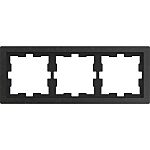 Plaque pour interrupteur Schneider Electric, 3 postes, Noir, Pierre