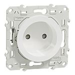 Schneider Electric S52 White Plug Socket, 2 Poles, 16A