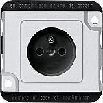 Schneider Electric MTN Silver Plug Socket, 2 Poles, 16A, French 2P
