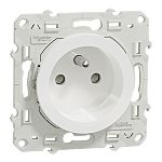 Schneider Electric S52 White Plug Socket, 2 Poles, 16A, French 2P