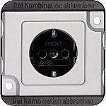 Schneider Electric MTN Silver 2 Gang Plug Socket, 2 Poles, 16A, Schuko