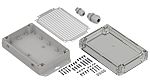 RS PRO Light Grey Polycarbonate General Purpose Enclosure, IP67, Flanged, Transparent Lid, 180.1 x 60.1 x 120mm