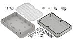RS PRO Light Grey Polycarbonate General Purpose Enclosure, IP65, Flanged, Transparent Lid, 209.9 x 60 x 139.9mm