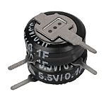 Supercondensador EDLC RS PRO, 0.1F, -20 → +80%, 5.5V dc, Montaje en orificio pasante