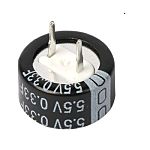 Supercondensador EDLC RS PRO, 0.33F, -20 → +80%, 5.5V dc, Montaje en orificio pasante