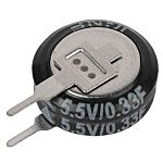 Supercondensador EDLC RS PRO, 0.33F, -20 → +80%, 5.5V dc, Montaje en orificio pasante