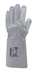 Coverguard EUROWELD 200 Grey Leather Welding Work Gloves, Size 8, No Coating