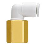 SMC KQ2 Series Elbow Threaded-toTube Adaptor, 12 mm to Rc 1/2, Threaded-to-Tube Connection Style, KQ2LF12-04A