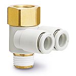 SMC KQ2ZF Series Female Elbow, 6 mm, Threaded-to-Tube Connection Style, KQ2ZF06-01AS