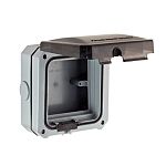 Powerbreaker PENC1G Series Grey General Purpose Enclosure, IP66, Black Lid, 143 x 138 x 87mm