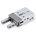 SMC 2 Finger Double Action Pneumatic Gripper, MHZA2-6D, Parallel Gripping Type