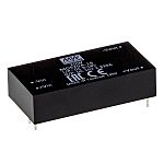 MEAN WELL MDS20 DC-DC Converter, 24V dc/ 833mA Output, 9 - 18 V dc Input, 20W, +90°C Max Temp -40°C Min Temp