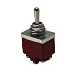 APEM Toggle Switch, Panel Mount, Momentary-Off-Momentary, DPST, Screw Terminal, 28V