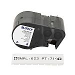 Brady B-461 Black on White Label Printer Labels, 300 in Length, 1 in Width, 300in Label Length, 1in Label Width