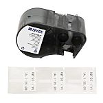 Brady B-425A Black on White Label Printer Labels, 1.575 in Length, 1.181 in Width, 1.575in Label Length, 1.181in Label
