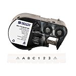 Brady B-595 Black on White Label Printer Tape, 300 in Length, 0.375 in Width, 300in Label Length, 0.375in Label Width