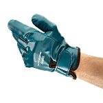 Ansell ActivArmr 07-112 Blue Cotton Anti-Vibration Heavy Handling Gloves, Size 9, Nitrile Coating