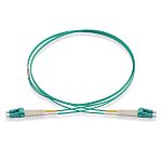 Schneider Electric LC to LC Duplex Multi Mode OM3 Fibre Optic Cable, 50μm, Light Blue, 1m