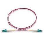 Schneider Electric LC to LC Duplex Multi Mode OM4 Fibre Optic Cable, 50μm, Light Blue, 2m