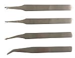RS PRO 160mm, Steel, Flat; Rounded, Tweezer Set