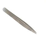 RS PRO 105mm, Low Carbon Austenitic Steel, Flat, Tweezer