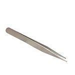 RS PRO 120mm, Low Carbon Austenitic Steel, Fine; Flat, Tweezer