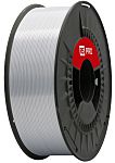 RS PRO 1.75mm White PLA 3D Printer Filament, 1kg
