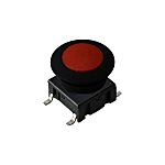 MEC IP67 Black/Red Round Button Tactile Switch 12mm Surface Mount