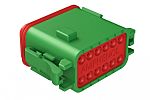 Amphenol Industrial, AT06 Automotive Connector PL Green Cable Mount 12 Way, Crimp Termination AT06-12SC