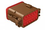Amphenol Industrial, AT06 Automotive Connector Plug Brown Cable Mount 12 Way, Crimp Termination AT06-12SD