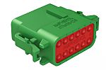 Amphenol Industrial, ATM06 Automotive Connector PL Green Cable Mount 12 Way, Crimp Termination ATM06-12SC