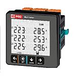 RS PRO LCD Digital Panel Multi-Function Meter for Apparent Power Minimum and Maximum Value;Current;Voltage;Current