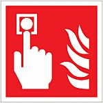 RS PRO Red/White PP Safety Labels 100 mm x 100mm