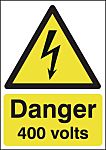 RS PRO Black, Yellow PP Safety Labels, Danger-Text 300 mm x 200mm