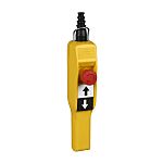 Schneider Electric Push-In Push Button Control Station - 1NC + 2 NO, Polypropylene, 3 Cutouts, Red, Down Arrow,