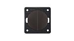 Berker Brown Rocker Switch, 2 Gang, INTEGRO