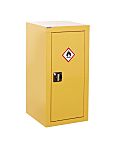 RS PRO Yellow Steel Lockable 1 Door Hazardous Substance Cabinet, 900mm x 460mm x 460mm