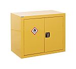 RS PRO Yellow Steel Lockable 2 Door Hazardous Substance Cabinet, 700mm x 900mm x 460mm