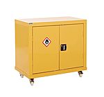 RS PRO Yellow Steel Lockable 2 Door Hazardous Substance Cabinet, 840mm x 900mm x 460mm