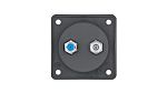 F Anthracite Female 2 Outlet TV Aerial Connector, Flush Mount