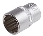 RS PRO 1/2in Drive 5/8in Standard Socket, 12 point, 25mm Overall Length