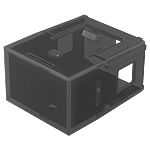 Indicator Lens Rectangle Style, Black, 25.4 Long