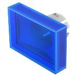 Indicator Lens Rectangle Style, Blue, 21.5 Long