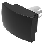 EAO Black Push Button Cap for Use with Use Only Flush Front Bezel, 35 x 23