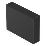 Indicator Lens Rectangle Style, Black, 24 Long