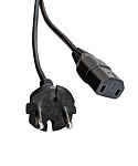 RS PRO Straight IEC C17 Socket to Straight CEE 7 Plug Power Cord, 2.5m
