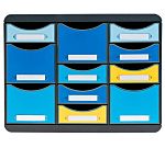 Exacompta 25.975L Assorted Plastic Storage Box, 270mm x 355mm x 355mm