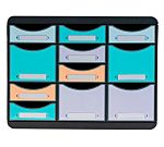 Exacompta 25.975L Assorted Plastic Storage Box, 270mm x 355mm x 355mm