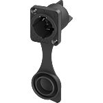 Neutrik Europe Mains Plug & Socket, 16A Black, Cable Mount Polyamide Plug-In, 250 V